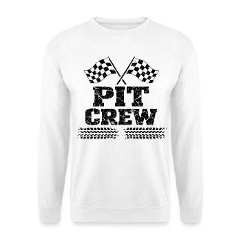 Vintage Pit Crew Car Rennteam - Unisex Pullover - Weiß - Vorne