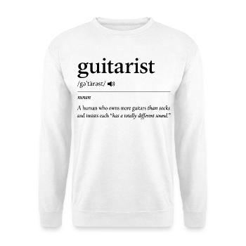 Definition Gitarrist Humor Musiker Geschenk - Unisex Pullover - Weiß - Vorne
