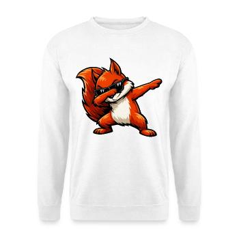 Tamponnement de l’écureuil roux - Sweat-shirt Unisexe - blanc - Devant