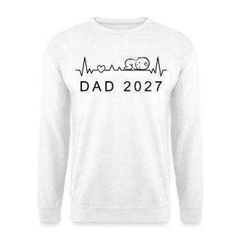 Future Dad 2027 Heartbeat Announcement Pregnancy - Unisex Sweatshirt - white - Front