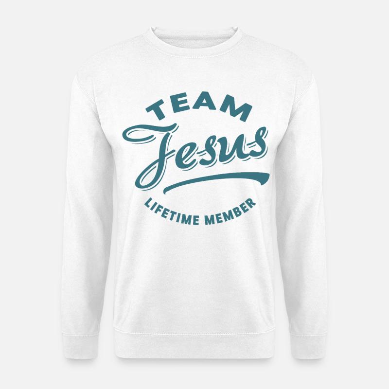Team Jesus Lebenslanges Mitglied - Unisex Pullover - Weiß