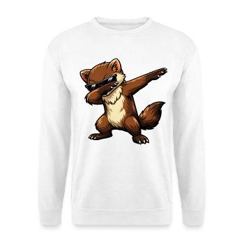 Dabbing Marder - Unisex Pullover - Weiß - Vorne