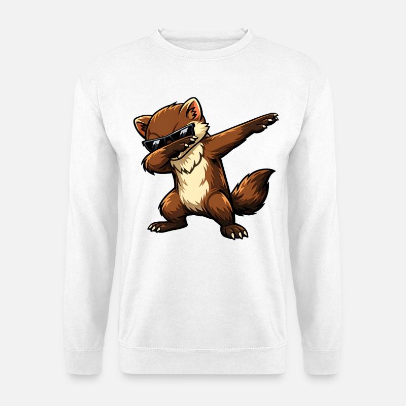 Dabbing Marten - Unisex Sweatshirt - white