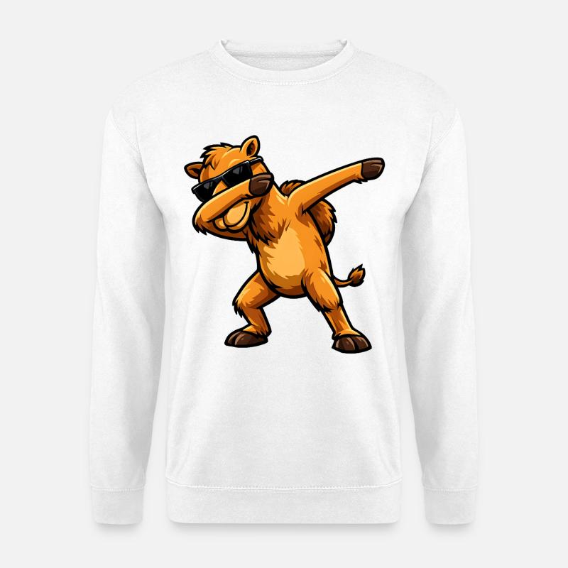 Dabbing Kamel - Unisex Pullover - Weiß
