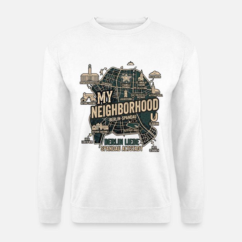 Berlin Spandau Nachbarn - Unisex Pullover - Weiß