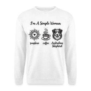 Simple Woman Australian Shepherd Lovers - Unisex Sweatshirt - white - Front