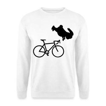 Bicycle Cycling Bunny - Sweat-shirt Unisexe - blanc - Devant