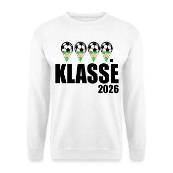 Fußball 4. Klasse 2026 - Unisex Pullover - Weiß - Vorne