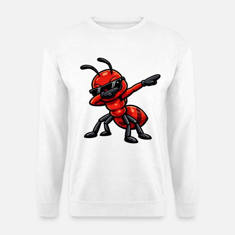 Dabbing Ameise - Unisex Pullover - Weiß