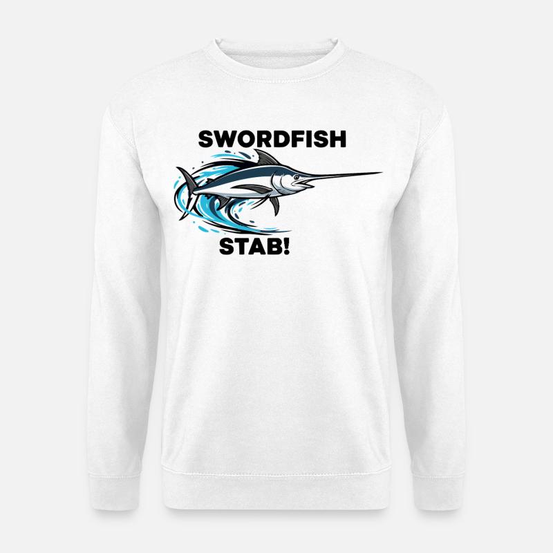 Espadon Stab Épée Mer Swordfish - Sweat-shirt Unisexe - blanc