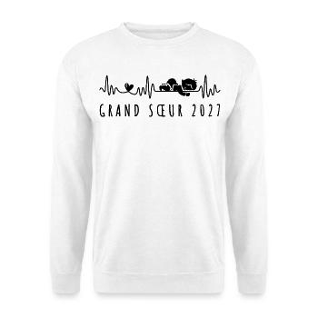 Future Grande Sœur 2027 Annonce Grossesse - Unisex Pullover - Weiß - Vorne