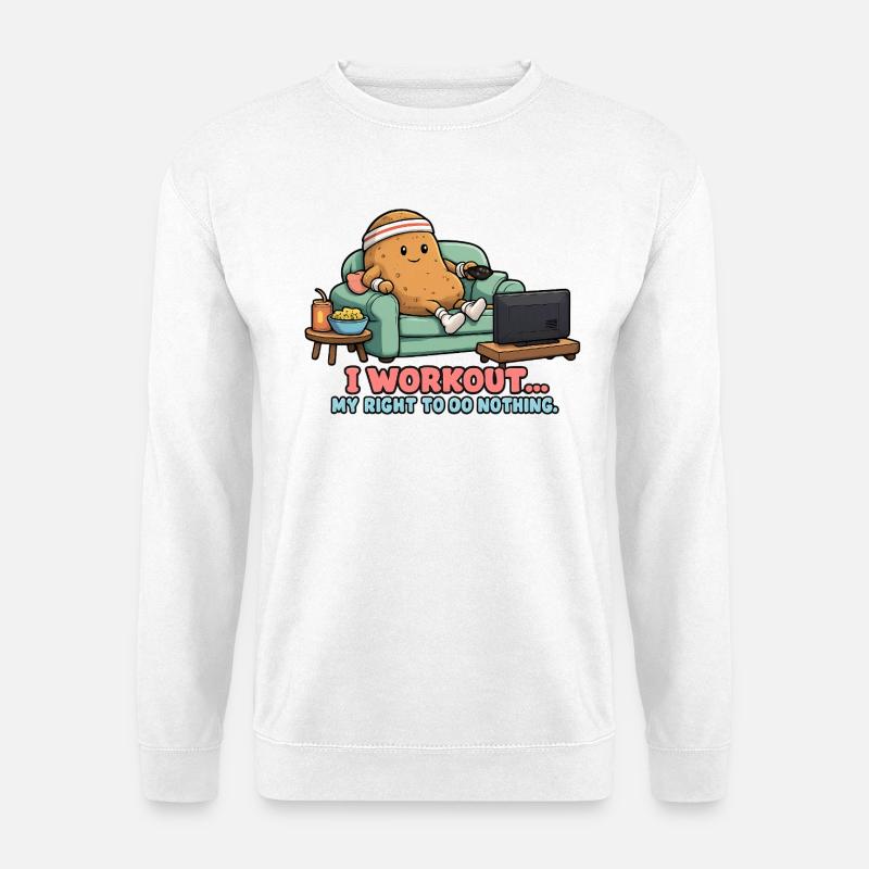 couch potato - Unisex Sweatshirt - white