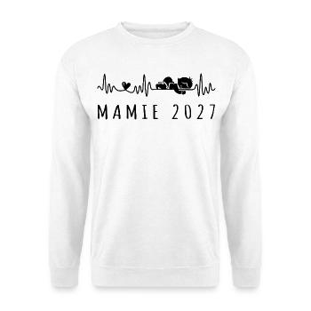 Future Mamie 2027 Battement de Cœur - Unisex Pullover - Weiß - Vorne