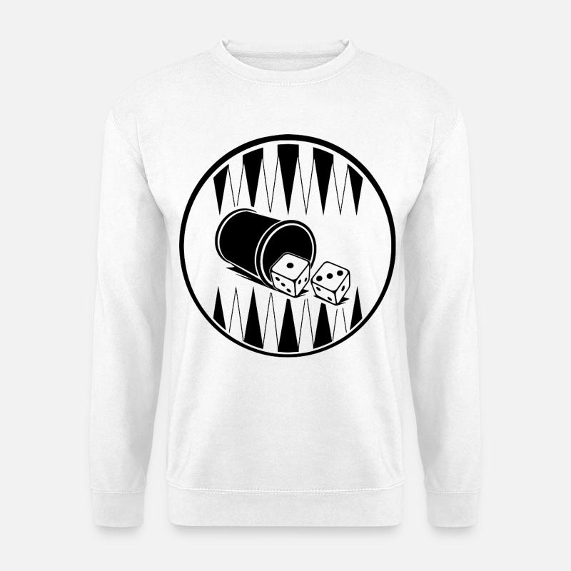 Backgammon | Board Game | Gift - Unisex Sweatshirt - white