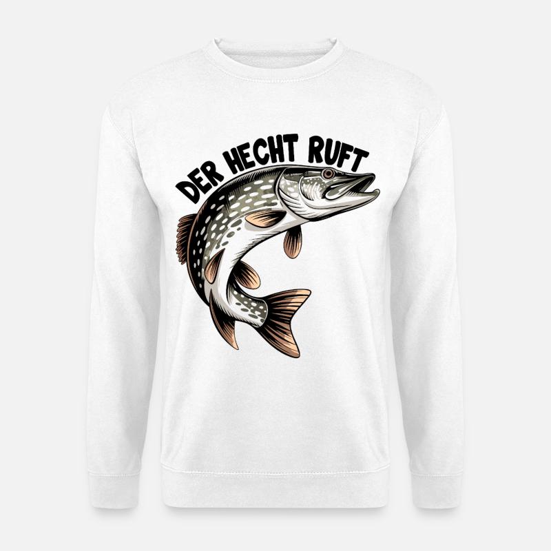 Der Hecht ruft - Unisex Pullover - Weiß