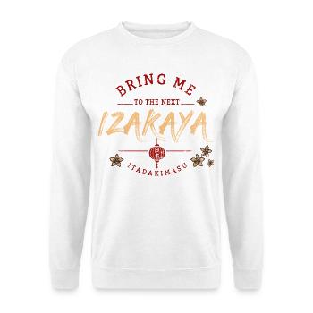 Izakaya Restaurant Vintage Japan Retro Gastronomie - Unisex Pullover - Weiß - Vorne - Alina (178cm) & Michal (187cm)