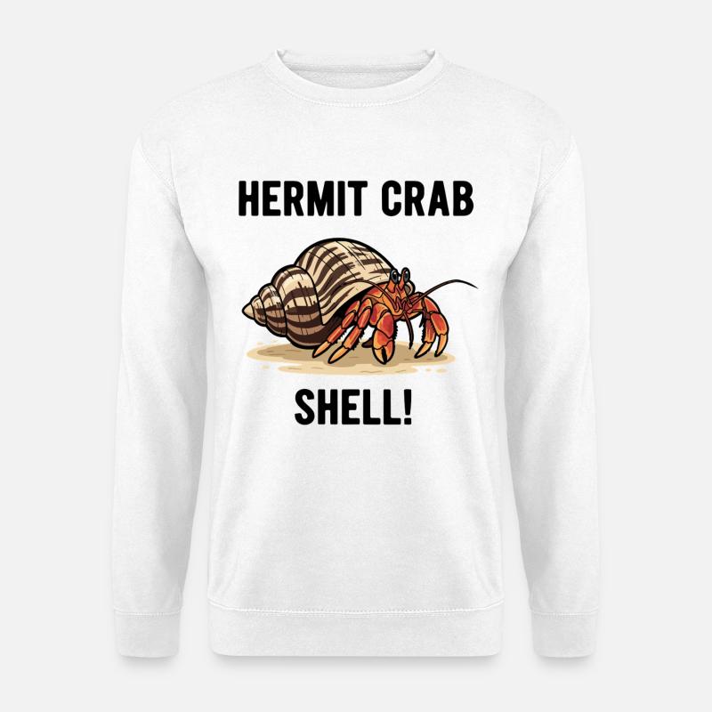 Bernard-l'ermite Shell Hermit Crab - Sweat-shirt Unisexe - blanc