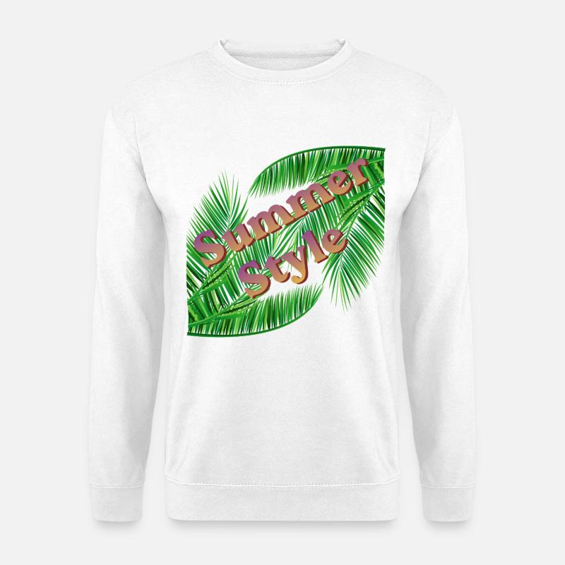 Summer style with palm trees - Unisex Sweatshirt - white