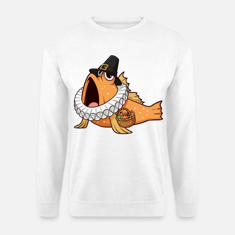 Kawaii Schlammspringer – Thanksgiving - Unisex Pullover - Weiß