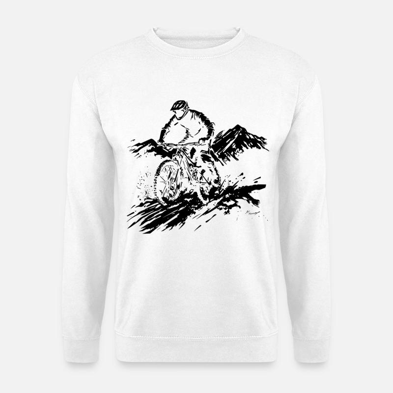 Mountainbike - Unisex Pullover - Weiß