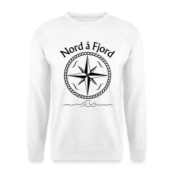 Nord å Fjord - Nordisches Design - Unisex Pullover - Weiß - Vorne