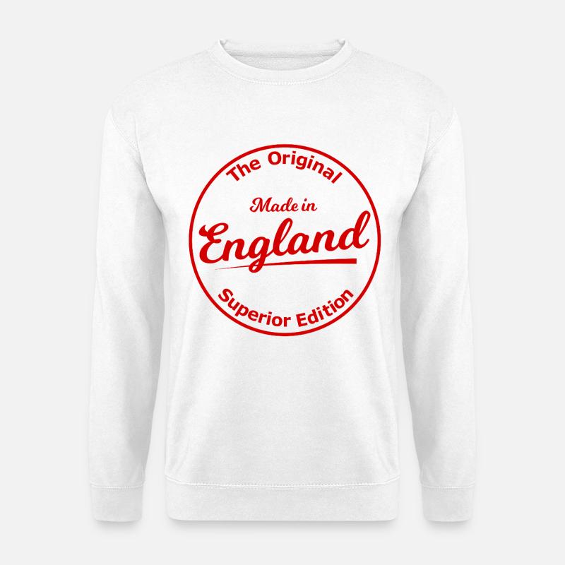 Original England Stempel Rot - Unisex Pullover - Weiß