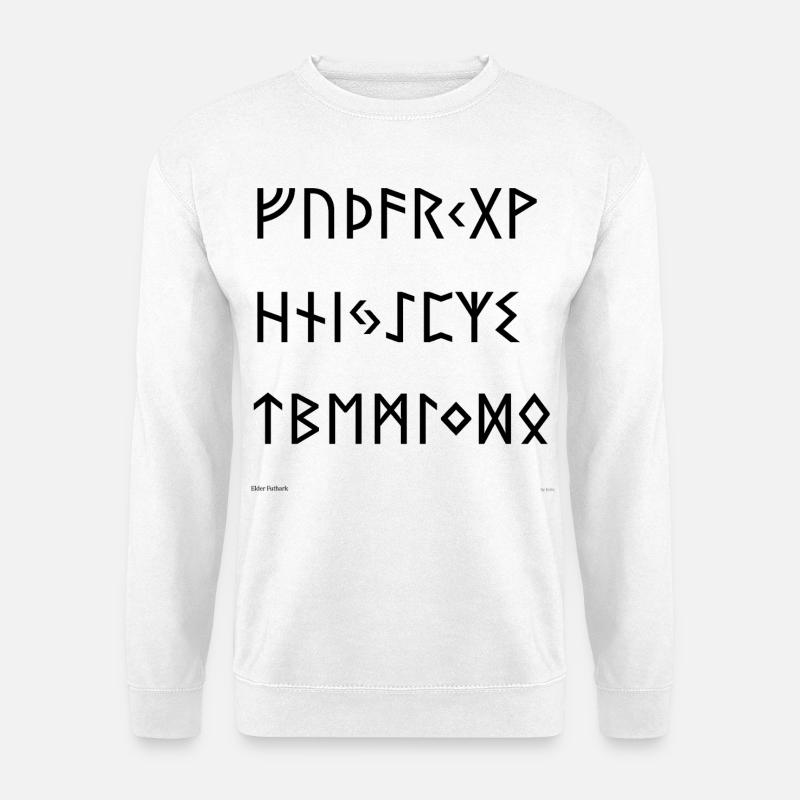 Elder Futhark (black) - Unisex Sweatshirt - white