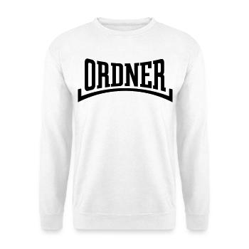 Ordner (Ordnung / Security / Black) - Unisex Pullover - Weiß - Vorne