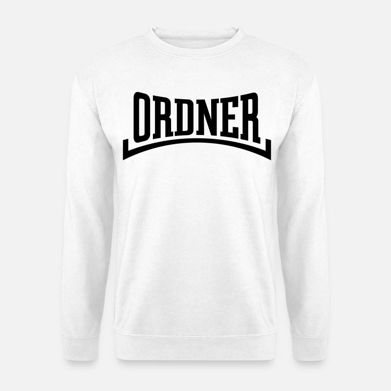 Ordner (Ordnung / Security / Black) - Unisex Pullover - Weiß