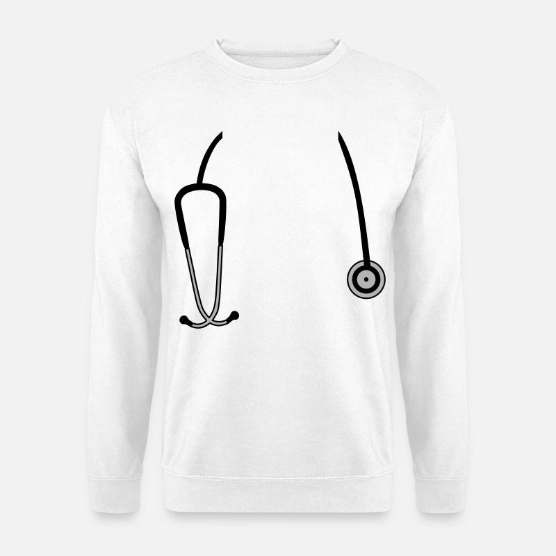 Stethoskop - Unisex Pullover - Weiß