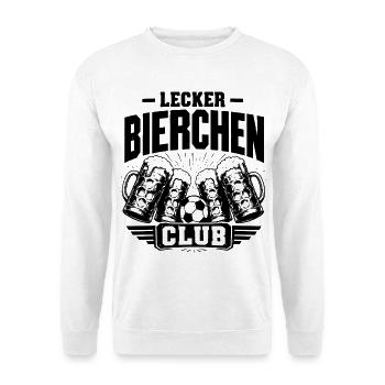 Lecker Bierchen Club Fußball & Bier Liebe - Unisex Pullover - Weiß - Vorne
