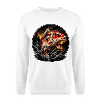 Carpe carpe carpe rouge blanche - Sweat-shirt Unisexe - blanc - Devant