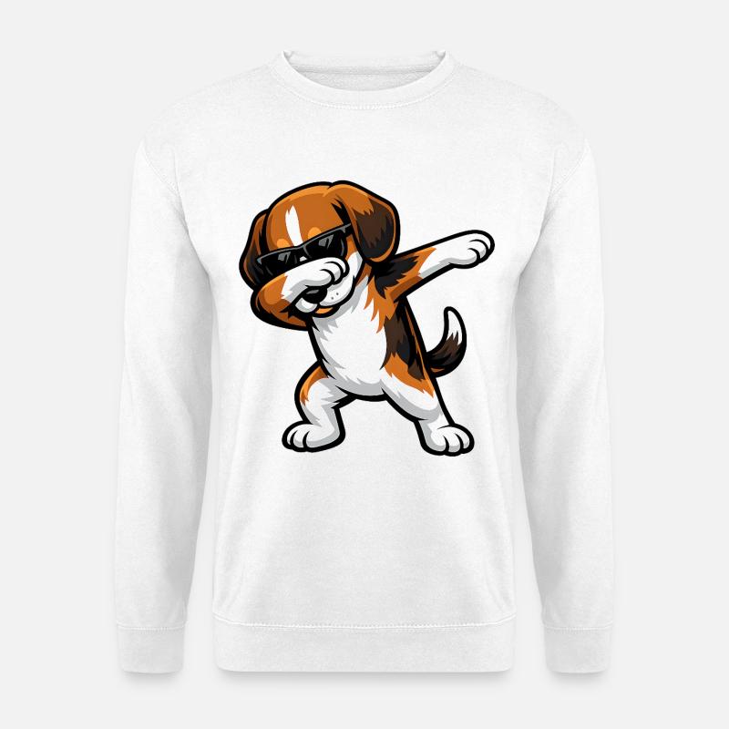 Dapping Beagle - Sweat-shirt Unisexe - blanc