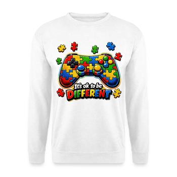 Autisme Gamer Manette Jeux Vidéo - Sweat-shirt Unisexe - blanc - Devant