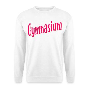 Schule Schulwechsel Gymnasium - Unisex Pullover - Weiß - Vorne - Alina (178cm) & Michal (187cm)