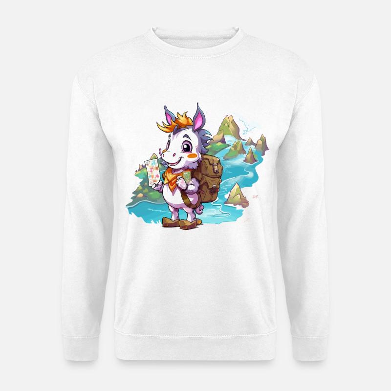 Chèvre d’aventure côtière - Sweat-shirt Unisexe - blanc