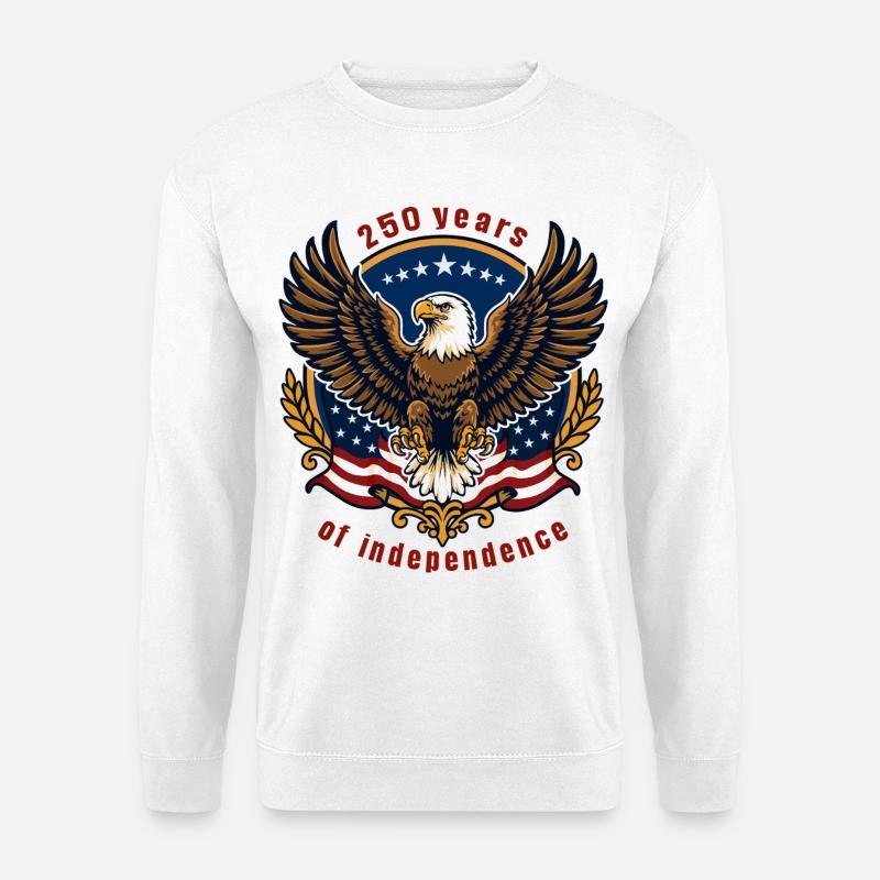 Adler der Freiheit 250 Jahre - Unisex Pullover - Weiß