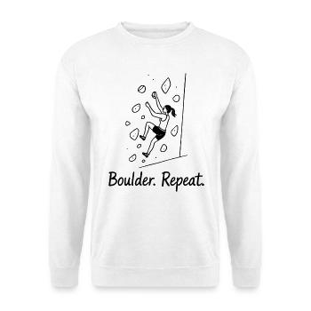 Minimalist Bouldering Line Art Women's Shirt - Unisex Sweatshirt - white - Front