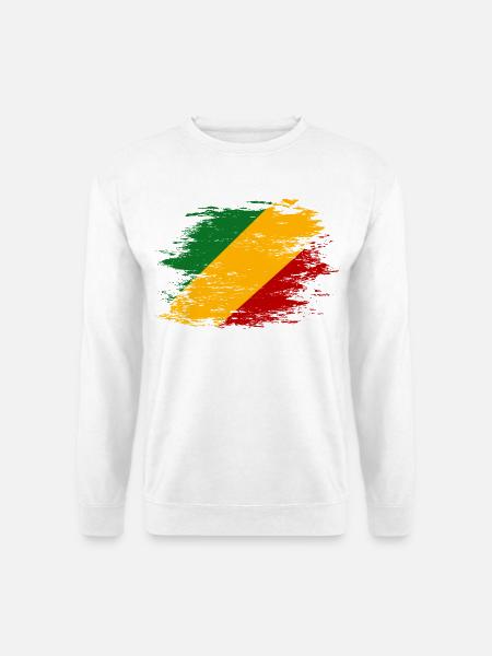 Kongo_Flagge_used - Unisex Pullover - Weiß