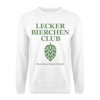Lecker Bierchen Club - Durst kennt keine Uhrzeit - Unisex Pullover - Weiß - Vorne