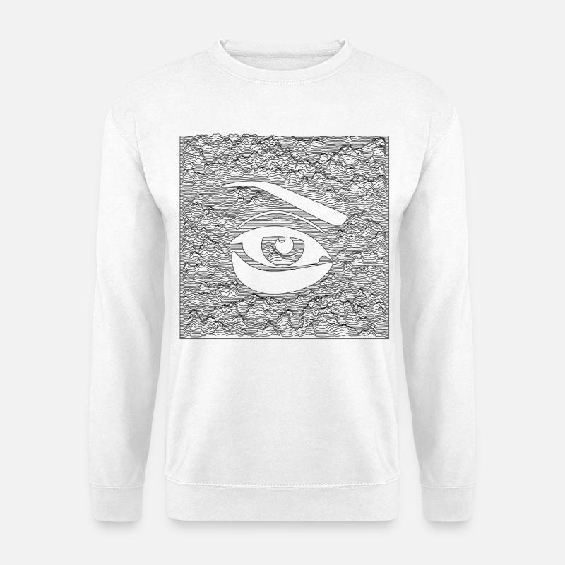 Das Auge – Schwarz - Unisex Pullover - Weiß