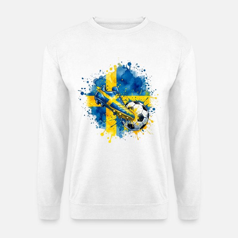 Fußball - Team Schweden - Unisex Pullover - Weiß