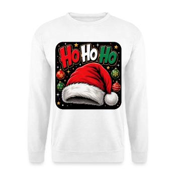 HoHoHo Santa Style - Unisex Pullover - Weiß - Vorne