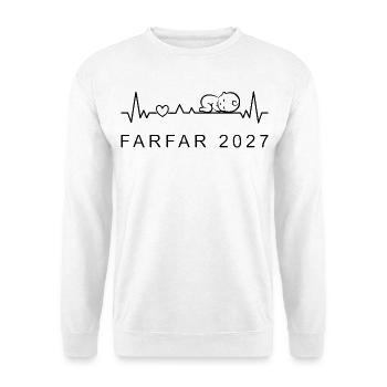 Grandpa 2027 Heartbeat Pregnancy Swedish - Unisex Sweatshirt - white - Front