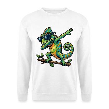 Dabbing Chameleon - Unisex Sweatshirt - white - Front