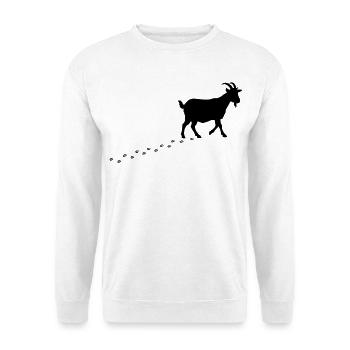 Ziege Fussspuren Hufe - Unisex Pullover - Weiß - Vorne