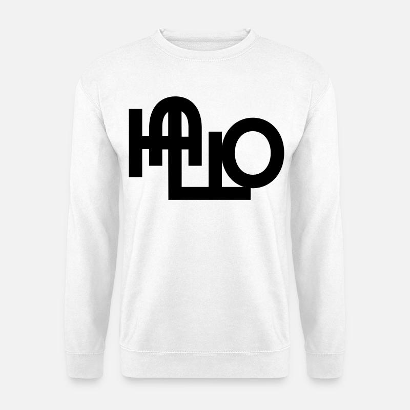 Hallo Begrüßung - Unisex Pullover - Weiß