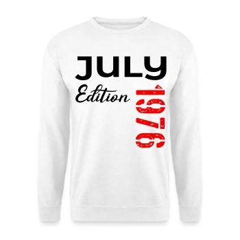 50e anniversaire juillet 1976 - Sweat-shirt Unisexe - blanc - Devant