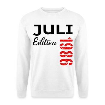 40th birthday July 1986 - Unisex Sweatshirt - white - Front