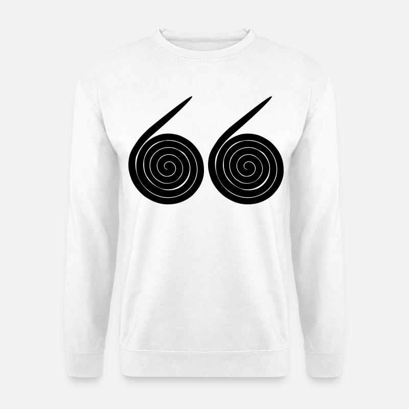 Zahl 66 Schnecken - Unisex Pullover - Weiß